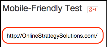 Mobile Friendly Google Test