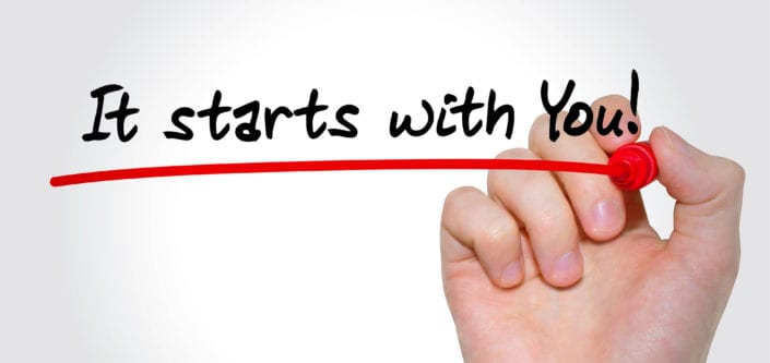 It starts with You with marker, concept